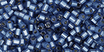 TOHO Hexagon 11/0 : Translucent Silver-Lined Montana Blue
