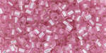 TOHO Hexagon 11/0 : Silver-Lined Baby Pink