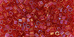 TOHO Hexagon 11/0 : Inside-Color Rainbow Lt Topaz/Mauve-Lined