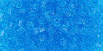 TOHO Hexagon 11/0 : Transparent Dk Aquamarine