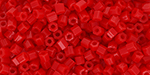 TOHO Hexagon 11/0 : Opaque Cherry