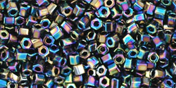 TOHO Hexagon 11/0 Tube 5.5" : Metallic Rainbow Iris