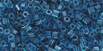 TOHO Hexagon 11/0 : Inside-Color Aqua/Capri-Lined