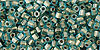 TOHO Hexagon 11/0 Tube 5.5" : Gold-Lined Aqua