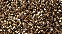 TOHO Hex 11/0 Tube 2.5" : Gold-Lined Black Diamond