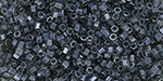 TOHO Hexagon 15/0 : Transparent Gray Luster