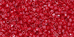 TOHO Hexagon 15/0 Tube 2.5" : Opaque-Lustered Cherry