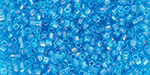 TOHO Hexagon 15/0 : Transparent-Rainbow Dk Aqua
