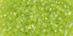 TOHO Hexagon 15/0 : Transparent-Rainbow Lime Green
