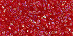 TOHO Hexagon 15/0 : Transparent-Rainbow Siam Ruby