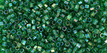 TOHO Hexagon 15/0 : Transparent-Rainbow Grass Green