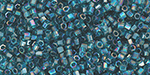 TOHO Hexagon 15/0 : Transparent-Rainbow Teal