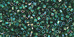 TOHO Hexagon 15/0 : Transparent-Rainbow Green Emerald
