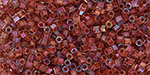 TOHO Hexagon 15/0 : Inside-Color Luster Crystal/Terra Cotta-Lined