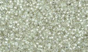 TOHO Hexagon 15/0 : Silver-Lined Crystal