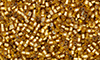 TOHO Hexagon 15/0 Tube 2.5" : Silver-Lined Topaz