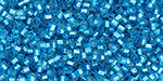 TOHO Hexagon 15/0 : Silver-Lined Dk Aqua