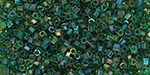 TOHO Hexagon 15/0 : Inside-Color Luster Jonquil/Emerald-Lined