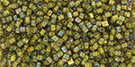 TOHO Hexagon 15/0 : Inside-Color Luster Black Diamond/Opaque Yellow-Lined