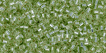 TOHO Hexagon 15/0 : Silver-Lined Lt Lime Green