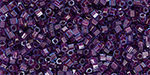 TOHO Hexagon 15/0 : Inside-Color Aqua/Purple-Lined