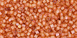 TOHO Hexagon 15/0 : Inside-Color Lt Topaz/Peach-Lined