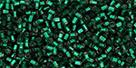 TOHO Hexagon 15/0 : Silver-Lined Green Emerald