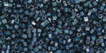 TOHO Hexagon 15/0 : Transparent-Lustered Emerald Green/Denim Blue