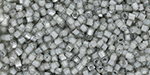 TOHO Hexagon 15/0 : White-Lined Med Gray
