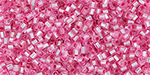 TOHO Hexagon 15/0 Tube 2.5" : Silver-Lined Pink