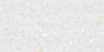 TOHO Hexagon 15/0 : Opaque-Rainbow White