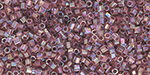TOHO Hexagon 15/0 : Inside-Color Rainbow Crystal/Strawberry-Lined