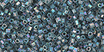 TOHO Hexagon 15/0 : Montana Blue-Lined Crystal Rainbow