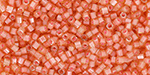 TOHO Hexagon 15/0 : Inside-Color Jonquil/Coral-Lined