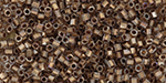 TOHO Hexagon 15/0 : Gold-Lined Crystal