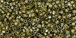 TOHO Hexagon 15/0 : Gold-Lined Peridot