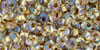 TOHO Magatama 3mm : Inside-Color Crystal/Gold-Lined