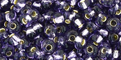 TOHO Magatama 3mm Tube 2.5" : Silver-Lined Tanzanite