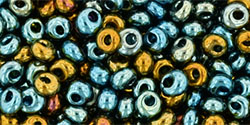 TOHO Magatama 3mm : Galvanized Blue Gold