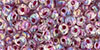 TOHO Magatama 3mm : Inside-Color Rainbow Crystal/Strawberry-Lined