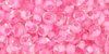 TOHO Magatama 3mm : Inside-Color Crystal/Neon Carnation-Lined