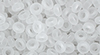 TOHO - Demi Round 6/0 4mm : Transparent-Frosted Crystal
