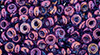 TOHO - Demi Round 6/0 4mm : Gold-Lustered Dk Amethyst