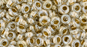 TOHO Demi Round 6/0 4mm : Gold-Lined Crystal