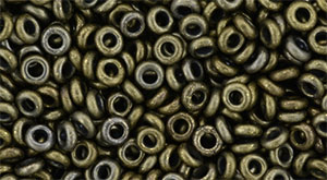 TOHO Demi Round 8/0 3mm Tube 2.5" : Bronze Antique Gold