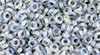 TOHO Demi Round 8/0 3mm : Inside-Color Rainbow Crystal/Gray-Lined