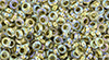 TOHO Demi Round 8/0 3mm Tube 2.5" : Inside-Color Crystal/Gold-Lined
