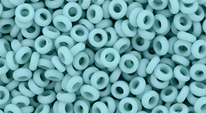 TOHO Demi Round 8/0 3mm Tube 2.5" : Opaque-Frosted Turquoise