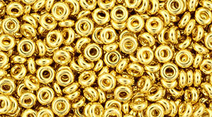TOHO Demi Round 8/0 3mm : Metallic 24K Gold Plated