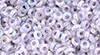 TOHO Demi Round 8/0 3mm : Inside-Color Rainbow Crystal/Pale Lavender-Lined